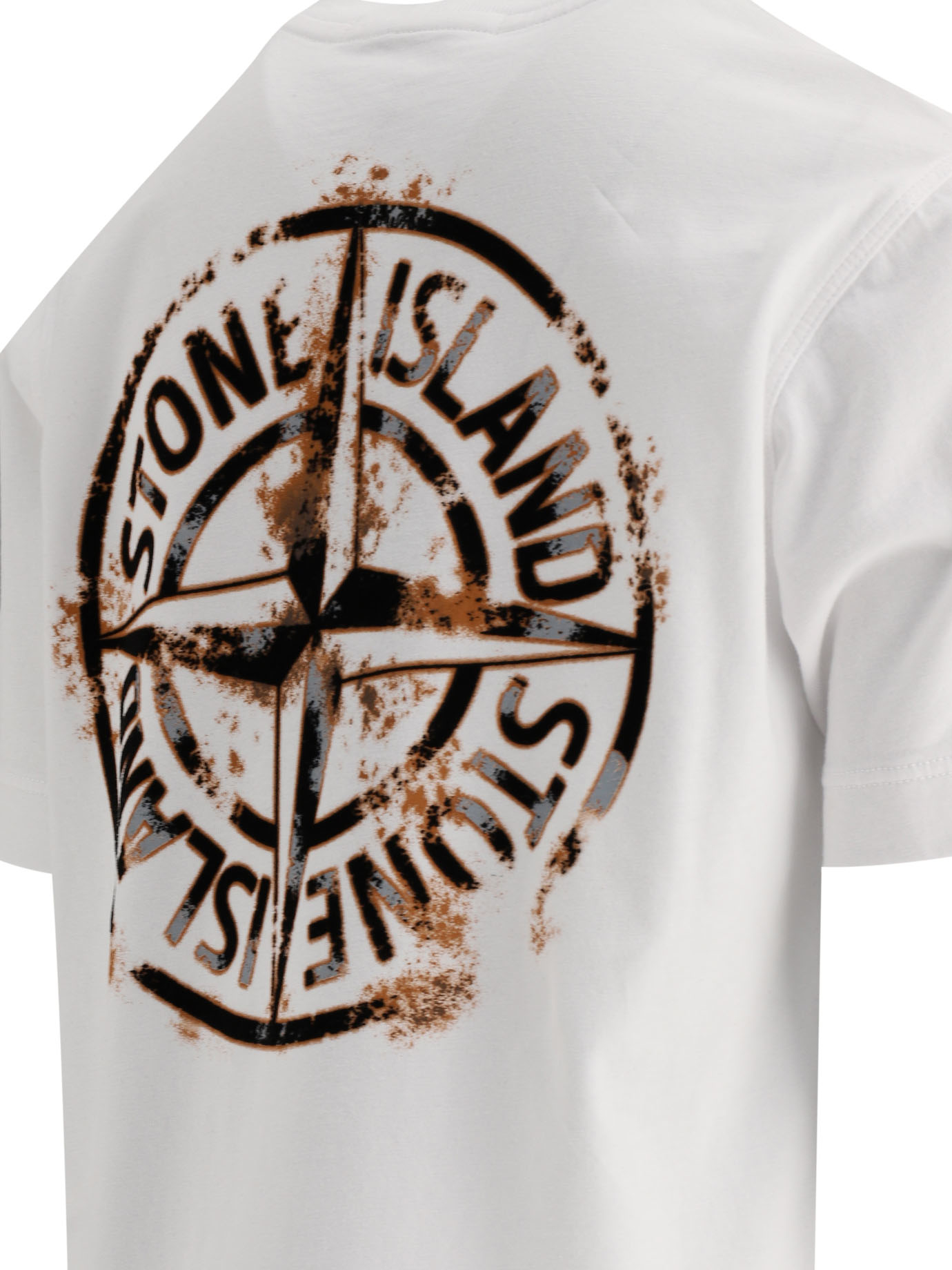 STONE ISLAND JUNIOR White Stone Island t-shirt